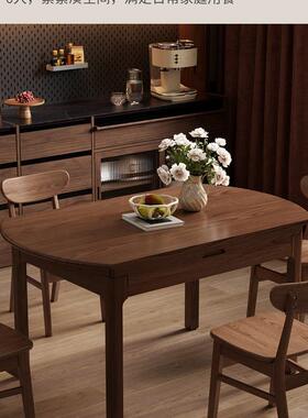 古实木餐桌叠圆形FGR小户折家用中风餐桌可变圆桌圆餐桌圆型桌可