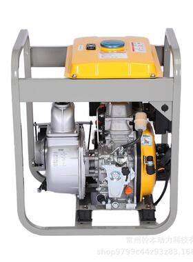 4寸100动mm柴于油发机低燃料便携式水泵用农业灌农溉场CTD花园