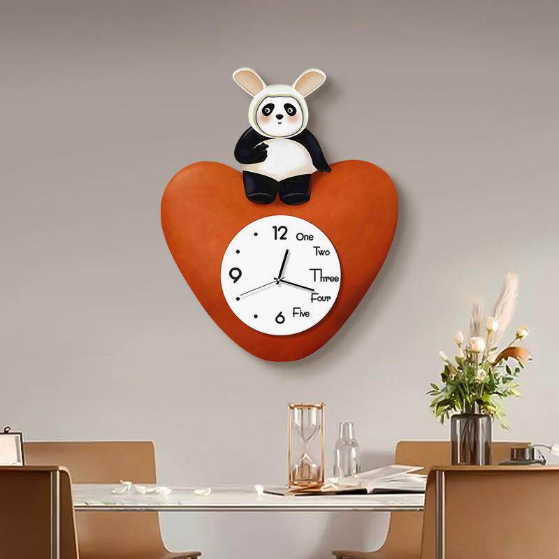 客网红厅餐挂钟现代TVP简约卡通厅卧室房间静音家用表可钟爱时尚