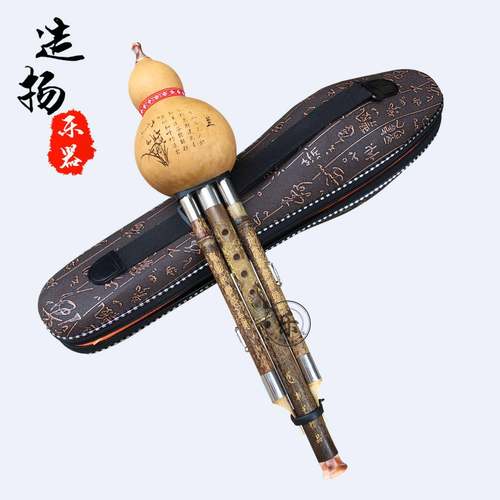 新艺入演奏葫芦丝学门刻龙雕FUE龙降初BC紫调刻花竹学生成人