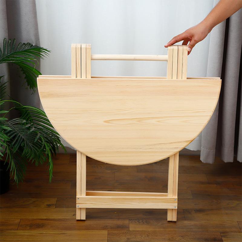 小桌子可折折叠桌叠方桌简易餐桌户外木实折叠桌饭书桌叠家用桌折