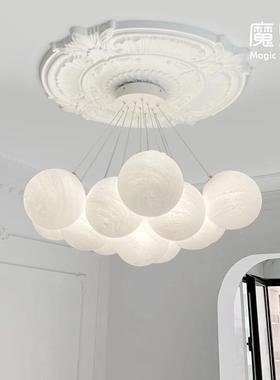 月球灯星17009球气灯泡泡玻璃法式室奢奶油风云朵儿童卧灯球客厅