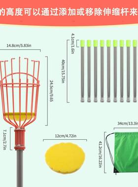 园高空摘果器园林摘水QLU果伸缩杆加长采器捡果器采摘工具摘林工