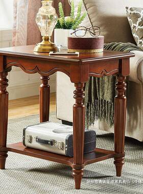 几7W沙发边几美式角几客厅沙发柜柜式床头桌欧小茶几花迷你边RSR