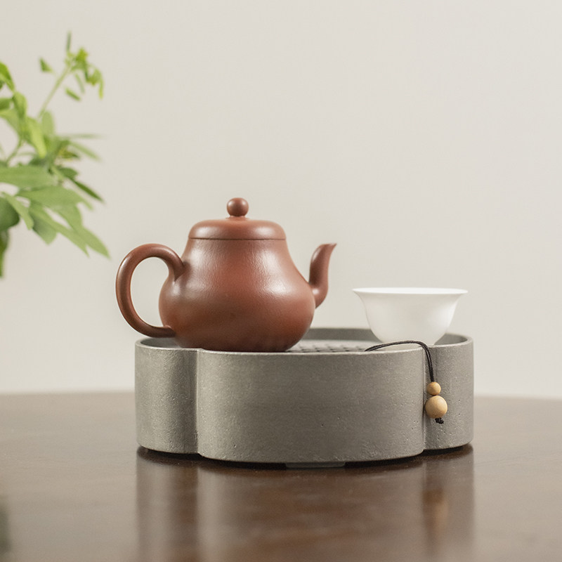 铝制海棠壶承干泡台中式储水小型茶盘高档壶托功夫茶具茶托盘茶台