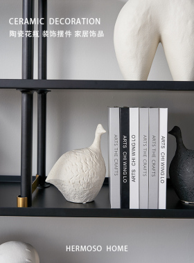 HERMOSO Partridge鹧鸪岩礁动物陶瓷摆件客厅书柜电视柜小鸡装饰