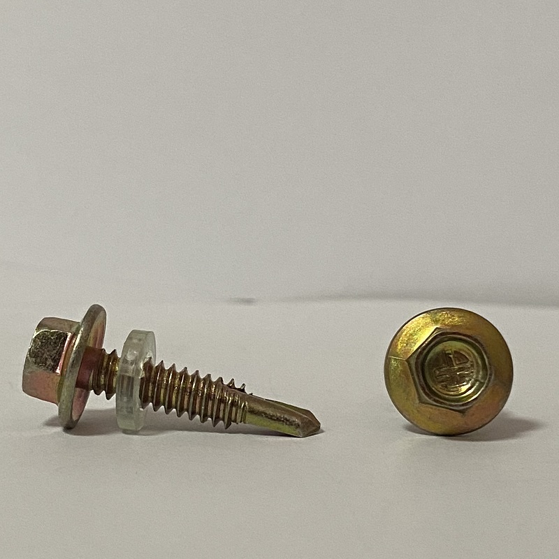 宏挺六角钻尾螺钉彩锌自攻自钻螺丝钉燕尾木螺钉彩钢瓦钉M5.5