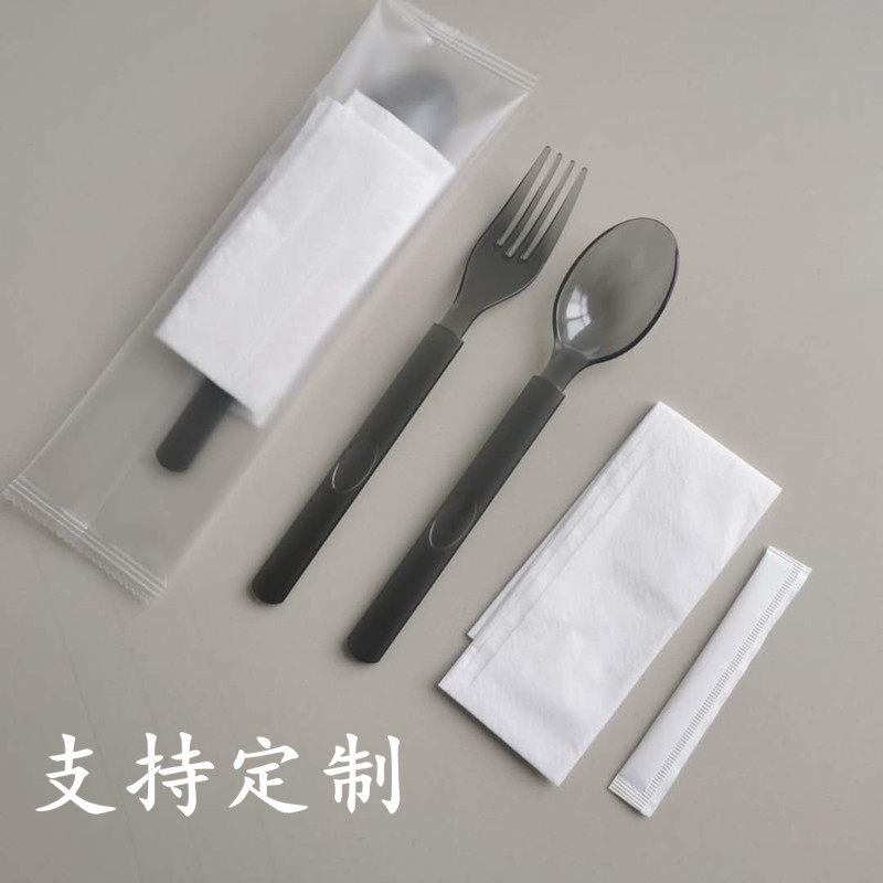 一次性勺子叉子套装水果捞沙拉蔬菜素食餐具独立包装加厚轻食定制