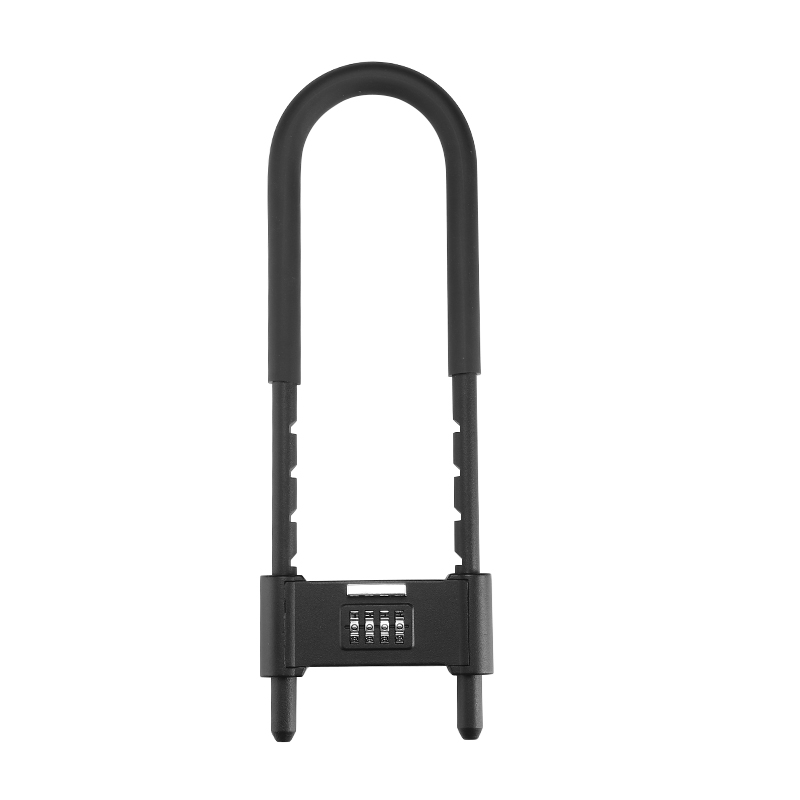 玻璃大门密码插挂锁具头U形商铺防盗撬办公室家用电动车耐磨加长