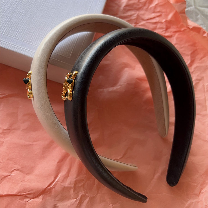 贵气质感大小姐皮质D发箍复古vintge简约大气优雅时尚