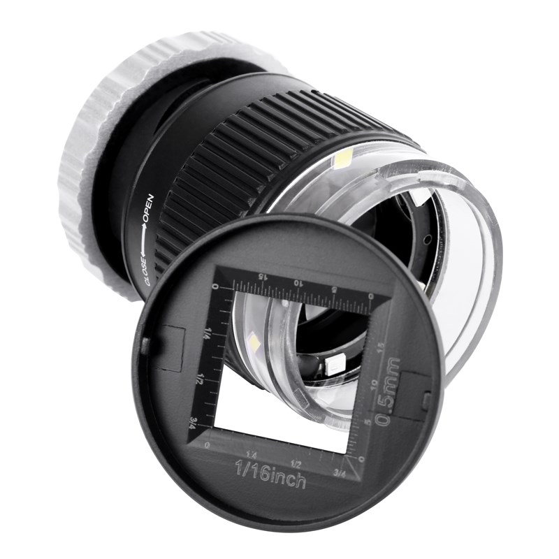 圣创 新款带刻度30倍圆筒放大镜1000高清0纺织布料网点印刷观看10