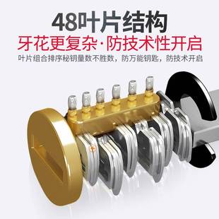 盼盼入户门锁心超C级防盗门锁芯11齿轮通用型卧室家用大门D级锁芯