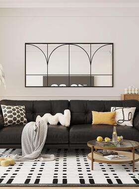 F989TSSS法式上墙面壁横镜挂装饰玄关客餐厅背沙发景假窗艺术感户