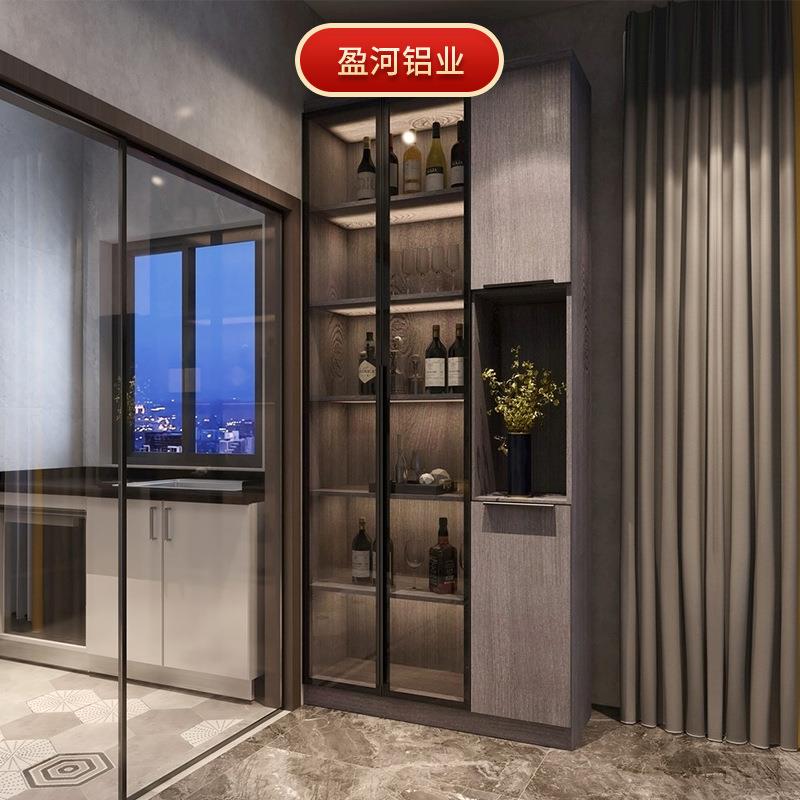 多功YNW能全铝展酒柜客厅边示柜简约现代装饰收藏柜衣餐柜全铝柜