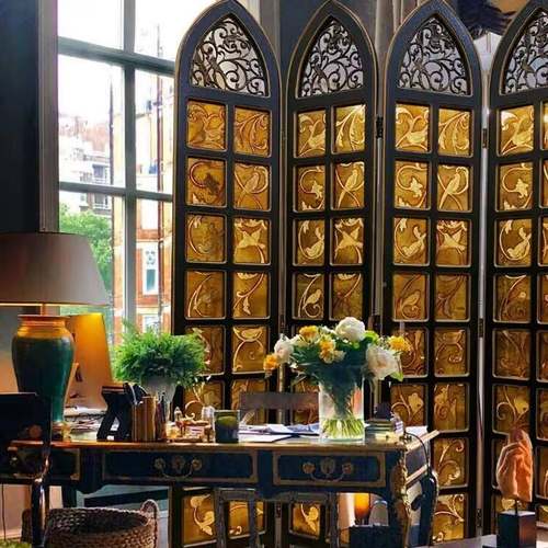 挡门欧式屏风隔玻断客厅玄关入户进美式中屏风古遮折叠移动卧室璃