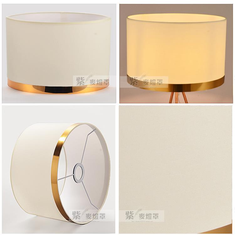 黑色金圆型直筒灯罩简约艺布台壳灯落地灯外灯罩吊A045灯内灯具配