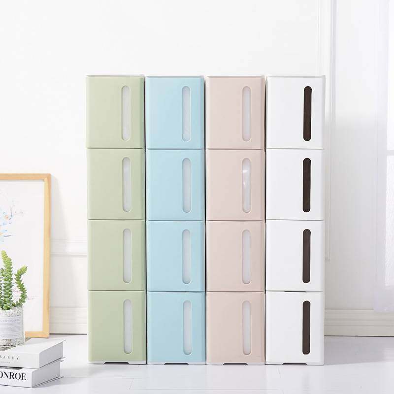 厂家出口落地抽屉式收纳柜夹缝可移动收纳柜卫生间杂物缝隙储物柜