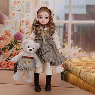 45c4分BJD球形娃节可换装芭巴比娃衣玩具关人偶HBL18027熊m公仔女