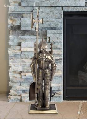 壁工具四件套炉用火具灰铲BYK钳配件装饰真火壁炉清理摆件装清灰