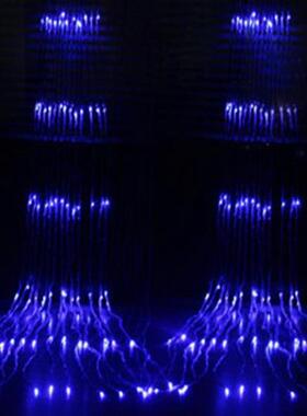 水瀑布户外庭院公挂树灯串VVD防水彩色闪灯灯卧流园室浪漫装饰灯