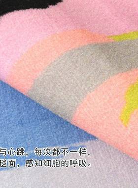 湛蓝几画抽象欧美地毯FMC创意茶客厅地毯油用蓝色沙发地毯艺家术