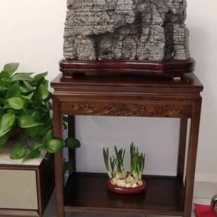 简约盆景架边角几鱼缸桌奇石桌客厅实木花几桌榆木花架吊兰置物架