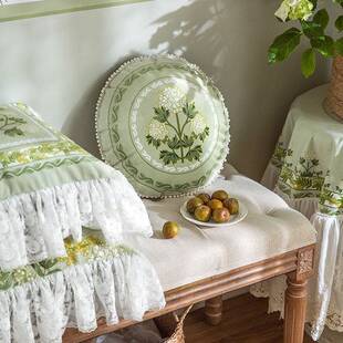 青野美式法式轻奢风田园抱枕客厅沙发靠背垫床头靠枕套g^