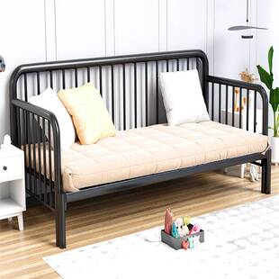 客厅金属抽拉式折叠铁艺沙发床两用坐卧钢架铁床铁架子推拉伸缩s^