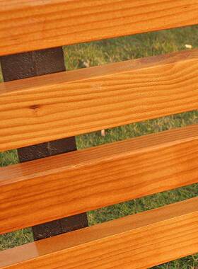 户外椅子园公园椅铸铁艺KKZ实木长椅庭区院阳台别墅小花背休靠闲