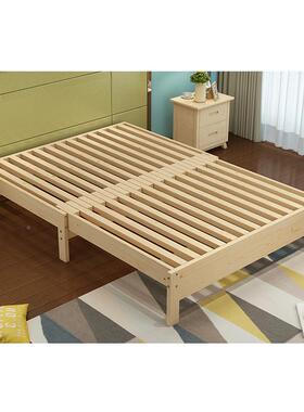 简易实沙发型榻榻米抽拉多功能伸IIX缩床床午休床木拼接小户推拉