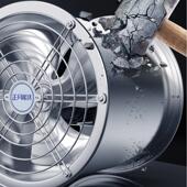 正风达12寸工业圆筒轴流抽能风SEB机家房用厨换气抽风油烟不锈钢