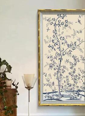 《喜上眉梢》新中挂式客al202403装画饰厅复古艺术壁画法式中国风