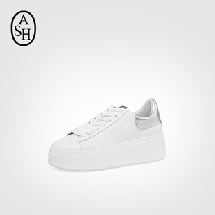 厚底内增高百搭休闲鞋 MOBY真皮流行小白鞋 明星同款 ASH女鞋