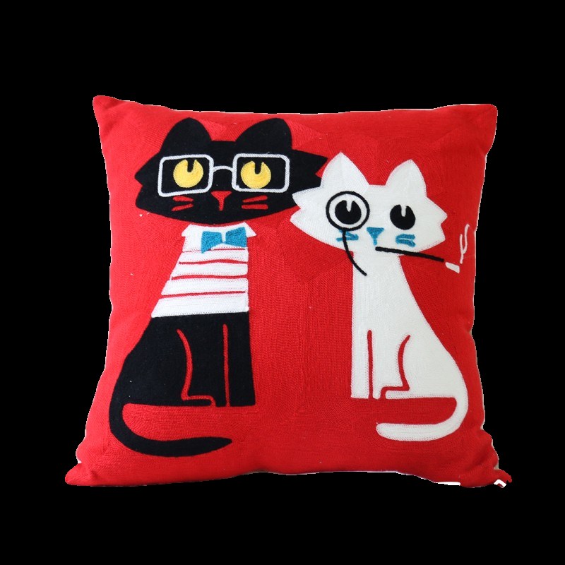 卡通抱枕靠垫办公室沙发靠枕可爱靠背汽车客厅家用床头全棉腰靠垫