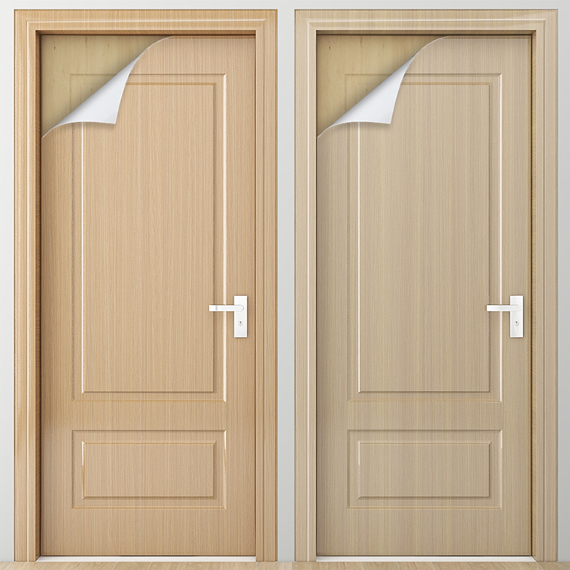 门贴纸木门翻新自粘整张加厚贴门壁纸仿木老式旧门改色遮丑木纹纸