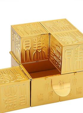 李居明吉祥物金赚房财箱摆件创造财富催财力家居客厅办公室摆设