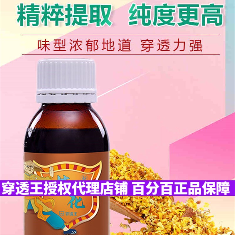 穿透王钓鱼添加剂纯真桂花香味钓鱼小药黑坑野钓肥水鱼饵料诱食剂