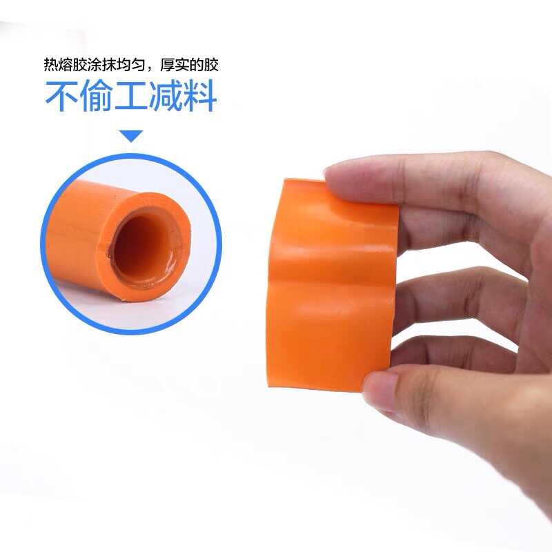 3倍带胶热缩管棕色灰色橙色壁管三倍带胶绝缘防水厚含胶热宿管