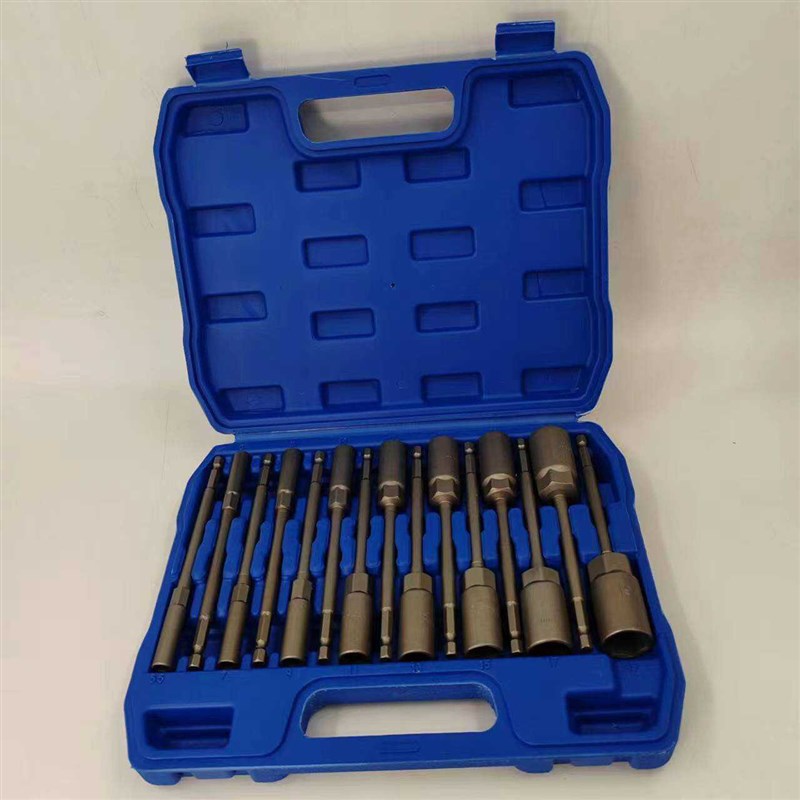 电钻风批内六角筒头5.5--19加长加深锂扳手六角柄电动扳手