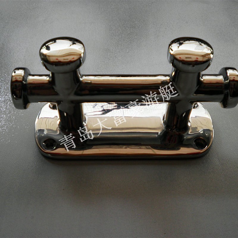 船用不锈钢十字揽桩系船柱游艇缆绳桩十字重型缆桩山型座