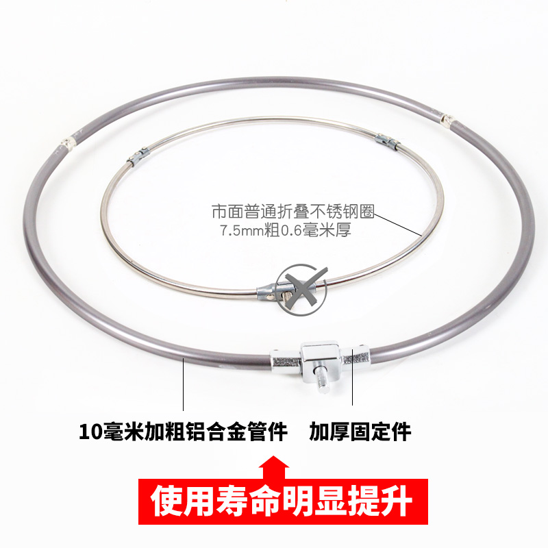 不锈钢摺叠捞网头加粗网圈钓鱼捞网全抄鱼杆捞鱼纳米胶加深网兜