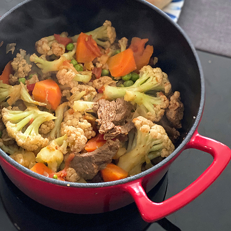 生活原本铸铁珐琅锅炖锅汤锅快手锅小红锅电磁炉电陶炉22cm黑珐琅