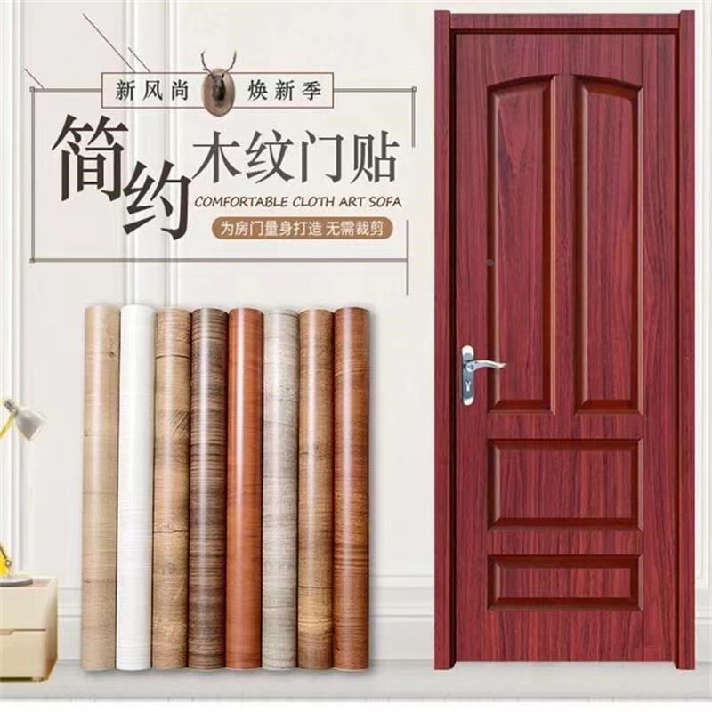 门贴纸自粘门贴白色整张加厚木门卧室房门桌面衣柜子家具翻新贴纸
