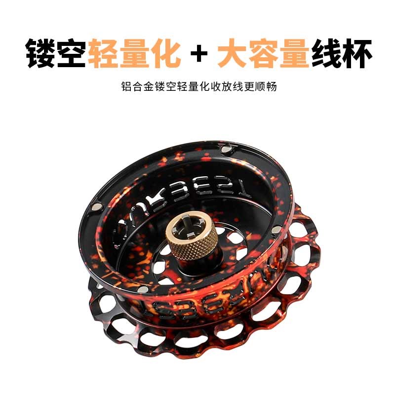 欧贝丝特烈焰三代鱼线轮全金属筏钓轮磁力缓降数显桥筏轮欧贝斯特