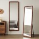 实木镜子全身镜设计穿衣镜落地镜家用客厅试衣镜壁挂式 贴墙卧室子