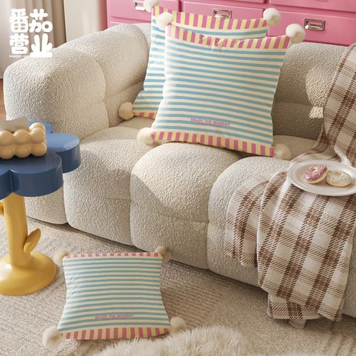 简约现代高级感沙发抱枕韩系多巴胺客厅沙发靠垫办公室午休靠背垫