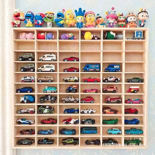 合汽车模型收金纳多架展示柜墙宝宝玩具美卡风小985火轮置物盒