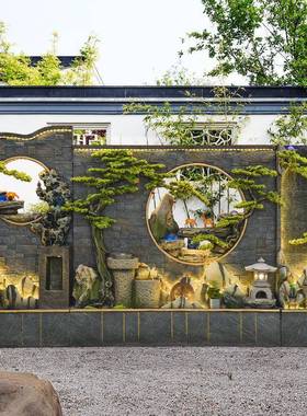 水幕墙假流水屏风公客厅别墅庭室院山220212落地景观喷司泉办公装