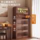 纳实木书柜书架收带门家用层厅叶颗多粒客玻璃门置物架柜落见详情