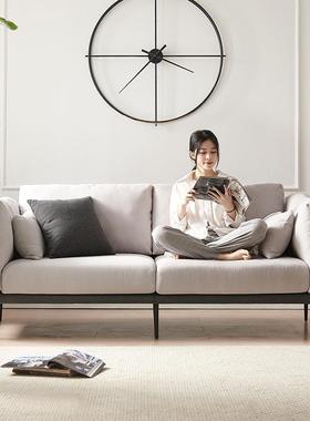 布艺沙发小出户型客厅简约现代租房可拆沙洗意式极简a1770三人人